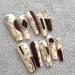 Temperament-enhancing manicure hand-painted new frosted armor in winter Chinese style retro nail patch T-shaped white modified hand shape.(M)