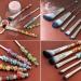 Beaded Cosmetic Brush Metal Handle Makeup Brush Perfect For Contouring Defining Blending Concealer Brush - Buy Online on GoSupps.com