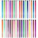 EuTengHao 36 Packs Colored Clip in Hair Extensions 22'' Colorful Straight Hair Extensions Clip in for Women and Kids Multi-Colors Party Highlights Streak Synthetic Hairpieces (36 Colors Set) Straight 36 Colors