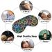 Colorful Peace Sign Sleep Mask Eye Cover with Adjustable Strap - Perfect for Sleeping, Travel, and Naps - Men and Women - Buy Online on GoSupps.com