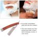 Lurrose Carbon Steel Straight Razor Kit | Professional Men's Straight Edge Barber Razor with Vintage Wood Handle for Precision Shaving - Buy Online on GoSupps.com