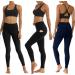 Highdays Women's 3 Pack Leggings with Pockets | High Waist Tummy Control Yoga Pants | Black, Black, Navy Blue | XX-Large - Buy Online on GoSupps.com