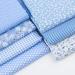 Antetek 7Pcs Cotton Fabric DIY Quilting Patchwork Fat Quarter Bundles - 20 x 20 Blue - Buy Online on GoSupps.com