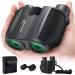 Aurosports 10x25 Binoculars for Adults and Kids, Large View Compact Binoculars with Low Light Vision, Easy Focus Small Binoculars for Bird Watching Outdoor Travel Sightseeing Concerts Hunting Hiking Black