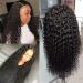 20 Inch Deep Wave Lace Front Human Hair Wig - Brazilian Virgin Hair, HD Transparent Lace, Pre Plucked, Natural Black - Glueless Wet and Wavy Style for Women - Buy Online on GoSupps.com