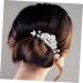 Beaupretty Bride Wedding Hair Comb bangs flower hair side hair bridal side hair clip pearl bridal side combs bride bride headdress bridesmaid Bar mitzvah wedding Flower Side Comb - Buy Online on GoSupps.com