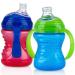 Nuby Plastic 2-Pack No-Spill Super Spout Grip N' Sip Cup  Red and Blue 1 Pack - Red and Blue 1 Count (Pack of 2)
