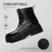 HSBDNZQ Unisex Waterproof Garden Rain Boots with Zipper, Lightweight & Comfortable - Black, Size 8.5 Women/7.5 Men - Buy Online on GoSupps.com