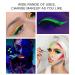 MAEPEOR Neon Face Body Paint Palette - 10 Glow in the Dark Colors Water Activated Perfect for Halloween & Christmas - Includes Brush - Buy Online on GoSupps.com