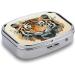 Year of The Tiger Pill Box - Decorative 2 Compartment Medicine Organizer for Pocket & Purse - Buy Online on GoSupps.com