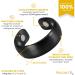 MagnetRX Magnetic Therapy Pain Ring - Stainless Steel Arthritis Ring for Men | Black Size 8 - Buy Online on GoSupps.com