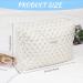 Floral Cotton Travel Toiletry Bag | Portable Makeup Storage for Women | Flower-Beige Cosmetic Bag - Buy Online on GoSupps.com