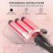 8-in-1 Beach Wave Curling Iron Wand Set for Long and Short Hair - 30s Heat-up, 5 Ceramic Barrels, 2 Heat Settings - Rosa Gold - Buy Online on GoSupps.com