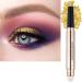 Gold Eyeshadow Stick and Sponge Makeup Brush  2 in1Smooth Cream Eyeshadow (Gold shimme 14)
