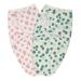 Vicloon Baby Swaddle Wraps 2 pcs Baby Swaddle Blanket 0-3 Months 100% Breathable Organic Cotton Fabric New Born Swaddle Wrap For Boy and Girl (Green-Pink)