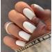 LoveOurHome 240pc White Press on Nails - Medium Square Fake Nails with Adhesive | Gel False Nail Tips for Women & Girls | Perfect Artificial Manicure Decor - Buy Online on GoSupps.com