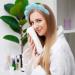 Women's Spa Terry Cloth Headband for Face Wash, Makeup Removal, Shower - Soft & Absorbent Croissant Style in Pink - Buy Online on GoSupps.com