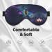 Galaxy Dragonfly Print Unisex Sleep Mask - Double-Sided Eye Mask for Sound Sleep & Skin Care - Buy Online on GoSupps.com