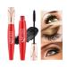 Mimore 4D Silk Fiber Eyelash Mascara Thicker Lashes Waterproof Mascara Eyelashes Voluminous Extension Dramatic Mascara All Day Formula Black Mascara (BLACK)