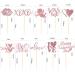 60 Pcs Happy Valentine's Day Cupcake Toppers Glitter Cupid Love Heart Lip Kiss Me Be Mine XOXO Cupcake Picks for Valentine's Day Theme Wedding Party Cake Decorations Supplies Pink - Buy Online on GoSupps.com
