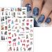 JMEOWIO 12 Sheets Christmas Nail Art Stickers Decals Self-Adhesive Colorful Snowflake Winter Holiday Cute Santa Nail Supplies Nail Art Design Decoration Accessories - Buy Online on GoSupps.com