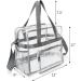 LIFEMATE Clear Crossbody Stadium Bag - 12x12x6 inch Grey | Ideal for Sports, Events, and Travel - Buy Online on GoSupps.com