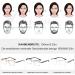 Lanomi 3 Pairs Frameless Reading Glasses for Men & Women - Blue Light Filter Diamond Cut Borderless Visual Aid (Gray Brown Transparent Lens) - 3.0x Magnification - Buy Online on GoSupps.com