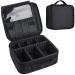 Bvser Travel Makeup Case Cosmetic Train Case Organizer Portable Artist Storage Makeup Bag with Adjustable Dividers for Cosmetics Makeup Brushes Toiletry Jewelry Digital Accessories - Black
