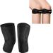 CAMBIVO 2 Pack Knee Braces for knee pain - 2 Pack knee Compression Sleeve (Small) and 2 Pack Knee Strap
