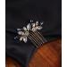 Deniferymakeup Bridal Hair Comb with Blue Navy Blue Headpiece Something Blue Hair Piece Side Swept Hair Clip Sapphire hair come for bride (Style 2) - Buy Online on GoSupps.com