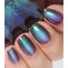 Chrome Nail Polish Holographic Glitter Chameleon Nail Polish Shimmer Iridescent Green Blue Nail Art Varnish Blue 1 Fl Oz (Pack of 1)