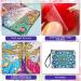 Domybest Women's Wallet - Diamond Painting Mandala Clutch Leather Travel Bag with Card Compartment & Cosmetic Pouch - Blue - Buy Online on GoSupps.com