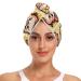 Cute Pig Hair Towel 2 Pack Super Absorbent Hair Drying Towel Quick Dry Hair Turbans Head Towel with Button Twisty Wrap for Women Girls