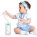 Nuanchu 10 oz Self Feeding Baby Bottle w/ Long Tube Straw | Leak-Proof Baby Feeder Bottle for Imitation Milk Weaning | Mint Green - Buy Online on GoSupps.com