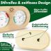Nordholz 2in1 Sauna Thermometer Hygrometer - Accurate Temperature & Humidity Control for a Relaxing Atmosphere - Premium Wooden Sauna Accessory - Buy Online on GoSupps.com