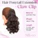 Silk-co Short Curly Ponytail Extension - 11 Inch Medium Brown | Clip-in Hairpiece for Women - Buy Online on GoSupps.com