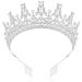Makone Crystal Tiaras and Crowns with Comb for Women Girls Princess Tiara Queen Crown for Bridal Wedding Birthday Prom Christmas Halloween Party Mother's Day Gift 01 Silver