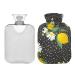 Mnsruu Hot Water Bottle Daisy Lemons Hot Water Bottle with Soft Cover Great Gift for Women and Kids Christmas 2L
