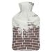 Vintage Wall Hot Water Bottle With Cover Plush Bed Bottle Hand Warmer For Adults And Children 26.5X15.3cm
