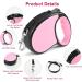 Retractable Dog Lead 5M Long Extendable with Non-Slip Handle & Adjustable Dog Lead One-Hand Brake Pause Lock 360 Universal Anti-winding with Bonus Training Clicker for Small Medium Dogs (Pink) - Buy Online on GoSupps.com