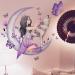 OOTSR Butterfly Girl Wall Stickers Moon Wolf Flower Fairy - Removable Vinyl Wall Art for Girls Nursery & Bedroom Decor - Buy Online on GoSupps.com