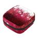 Menstruation pad bag with zipper women's napkin bag tampons collective bags for women and girls (Christmas stars and snowflakes)