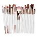 Female Makeup Brushes Set 20pcs Professional Cosmetics for Face Eyeshadow Eyebow Eyelash Lip Highlighter Powder Foundation Make Up Brush Kit Tools (White) baibin