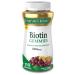 Nature's Bounty Biotin Gummies Grape Orange & Cherry Flavored 1000 mcg 110 Gummies