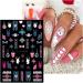 JMEOWIO 10 Sheets Christmas Pink Nail Art Stickers Decals Self-Adhesive Snowflake Winter Holiday Cute Nail Supplies Nail Art Design Decoration Accessories - Buy Online on GoSupps.com