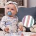 Iopykkoa Pacifier Chain - 4 Pack Cotton Clips for Boys & Girls - Colorful Triangle Design in Green Pink Blue Purple - Ideal for Bibs | International Shipping - Buy Online on GoSupps.com