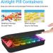 Windtrace Weekly Pill Organizer - Large 4-Times-a-Day Medication Case for Travel - Moisture-Proof 7-Day Pill Box in Black - Buy Online on GoSupps.com