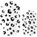 Avoa Beauty nail film -"Well Spotted!" Black spotted Leo minimal transparent nail art design 16 thin self -adhesive long -lasting nail wraps