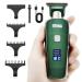 DSP Mini Hair Trimmer for Men Electric Balding Clippers Zero Gapped Mustache Trimmer with 1-3mm Limit Combs USB Type-C (Green)