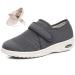 QDCZDQ Women's Edema Diabetic Shoes Womens Diabetic Walking Shoes Adjustable Extra Wide Widths Diabetic Shoes Sneakers for Elderly Swollen Feet Plantar Fasciitis Grey a 6 US